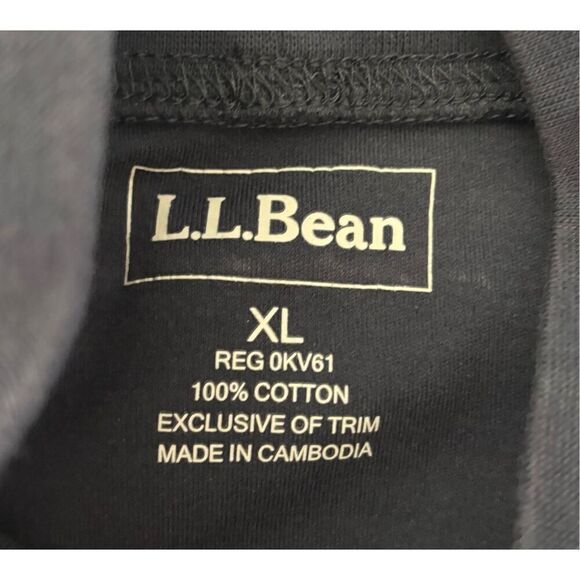 L.L. Bean Turtleneck Shirt Men's XL Mock Blue Long Sleeve Baselayer Warm FLAW - Picture 8 of 8